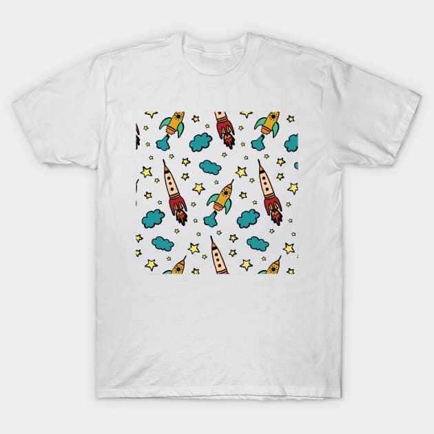 Colorful spaceshuttle in universe T-Shirt by bigmoments